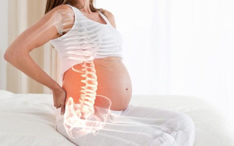 Հղի կանայք ցավ ունեն ողնաշարի մեջ ուսի շեղբերների միջև՝ մեջքի մկանների վրա լարվածության ավելացման պատճառով